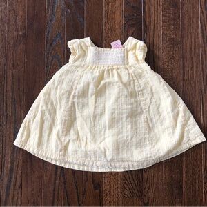 Gillian’s Closet Girls 4T Pastel Yellow Gingham Smocked Ruched Tunic Top - EUC!